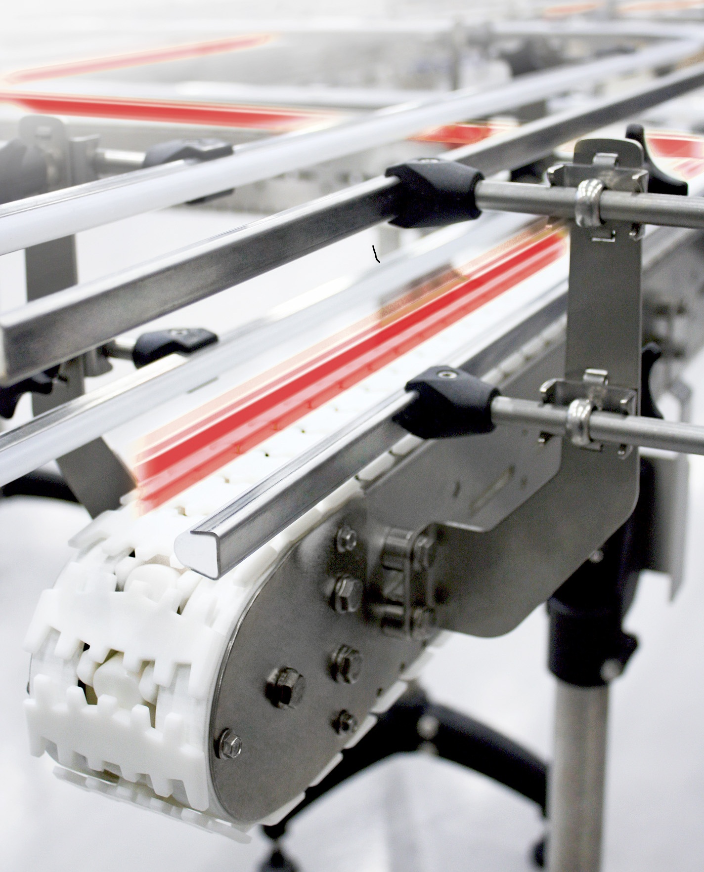 Băng Tải Xích Nhựa- Khung Inox