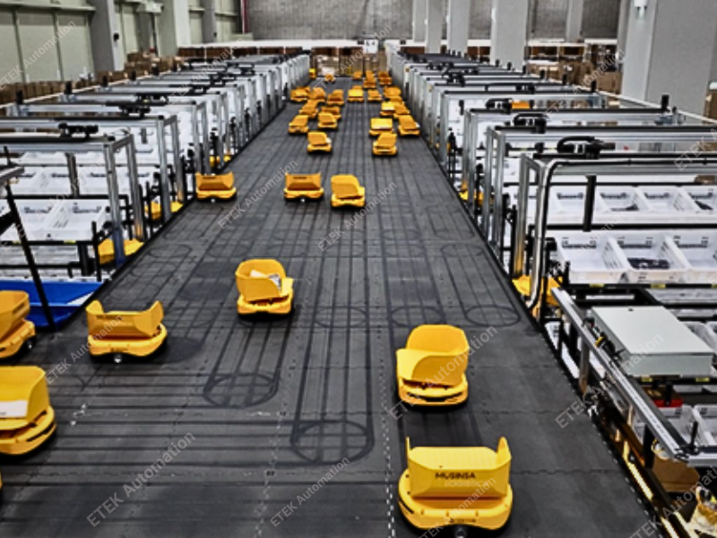 đơn hàng được phân loại do robot phân loại 3D