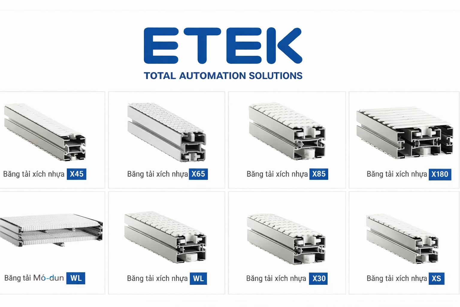 Băng tải xích nhựa ETEK