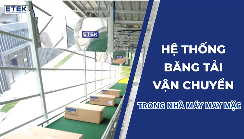 hệ thống băng tải thông minh may mặc